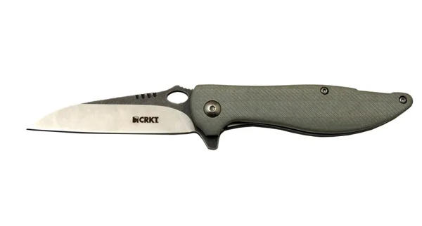 Crkt Lotus 1265 Gri Kamp / Outdoor Çakı 18cm - Yarı Otomatik, Kemerlikli, Kutulu - Image 1