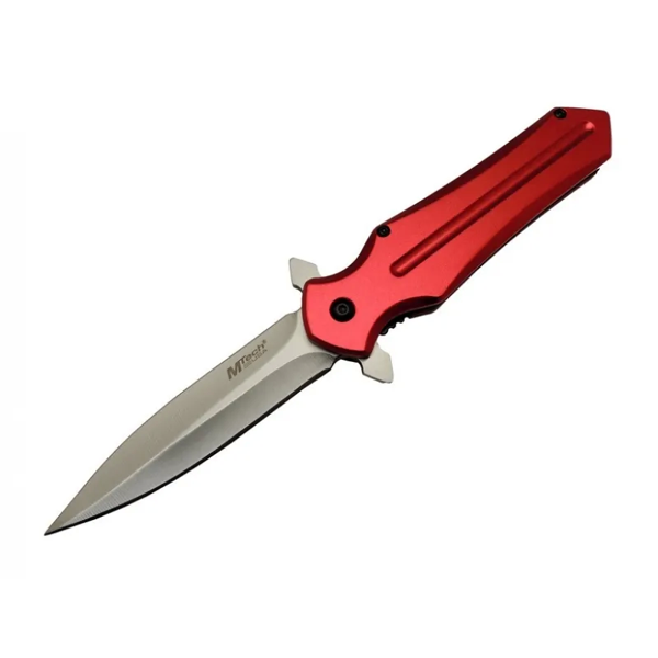 4223 Kırmızı Kamp Çakı 21cm- Yarı Otomatik, Kemerlikli - Image 1