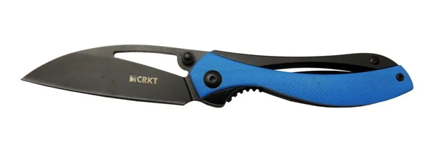 Crkt Pleroma 821a Bl Mavi Kamp / Outdoor Çakı 18cm - Manuel, Kemerlikli, Kutulu - Image 1