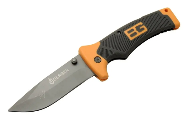 Bear Grylls 113 Turuncu Kamp Çakı 21cm - Manuel, Kemerlikli - Image 1