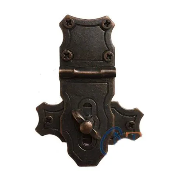 Dekoratif Anahtarlı Sandık Askısı - 40x55mm, Oksit, 1 Adet - Image 1