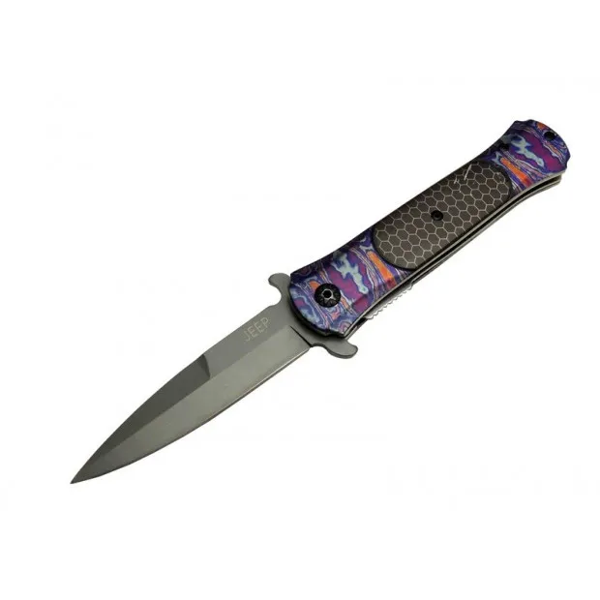 Çakı Mor 22 Cm Yarı Otomatik , Kemerlikli - Image 1