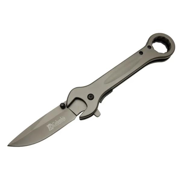8000b Anahtar Görünümlü Siyah Kamp Çakı 19 Cm - Otomatik, Metal Sap - Image 1