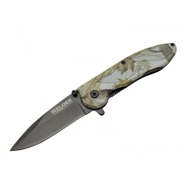 Çakı Yaprak Desenli 19,5 Cm Yarı Otomatik , Kemerlikli - Image 1