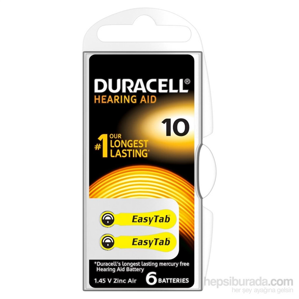 Duracell 10 Numara 6 Lı İşitme Cihazı Pili - Image 1