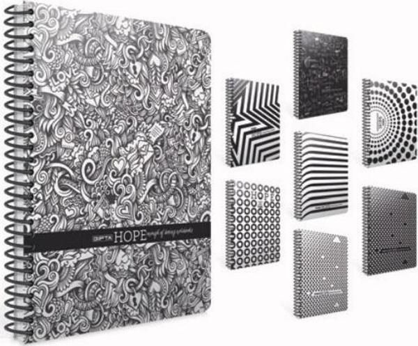 Gıpta Hope Spiralli Karton Kapak Defter 19X26Cm 80 Yaprak Kareli (4 Lü Paket) 1195 - Image 1