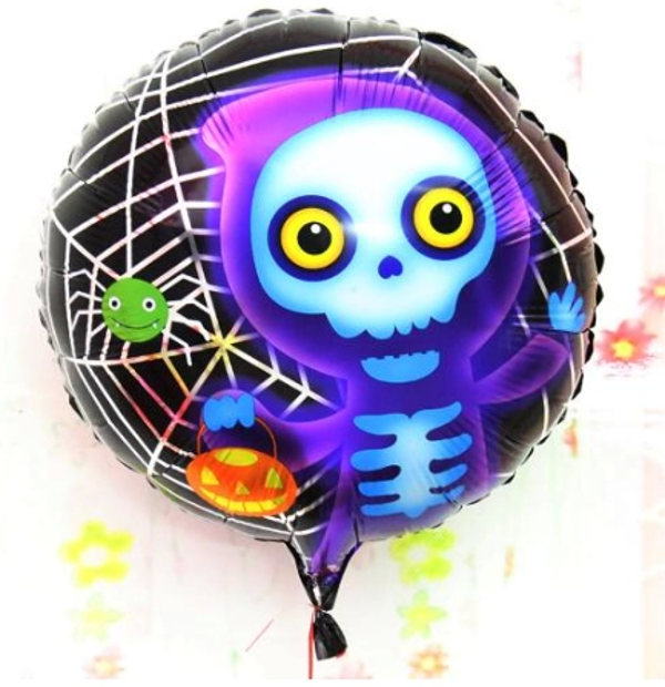 Halloween İskelet Hayalet Folyo Balon 18 İnç - Image 1