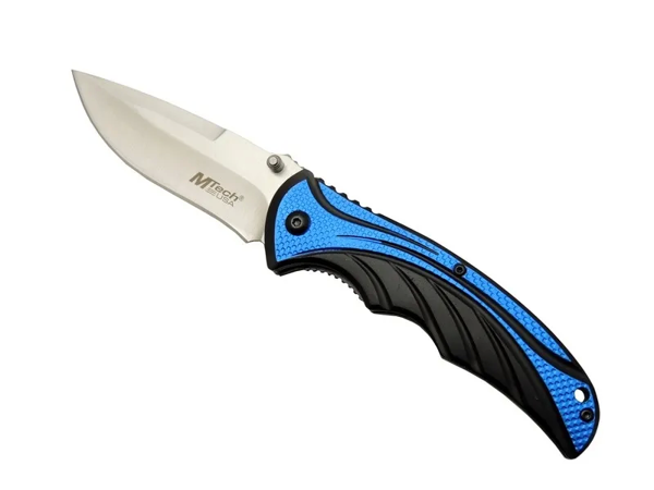Handsome 454 Mavi Kamp Çakı 20cm - Yarı Otomatik, Kemerlikli - Image 1