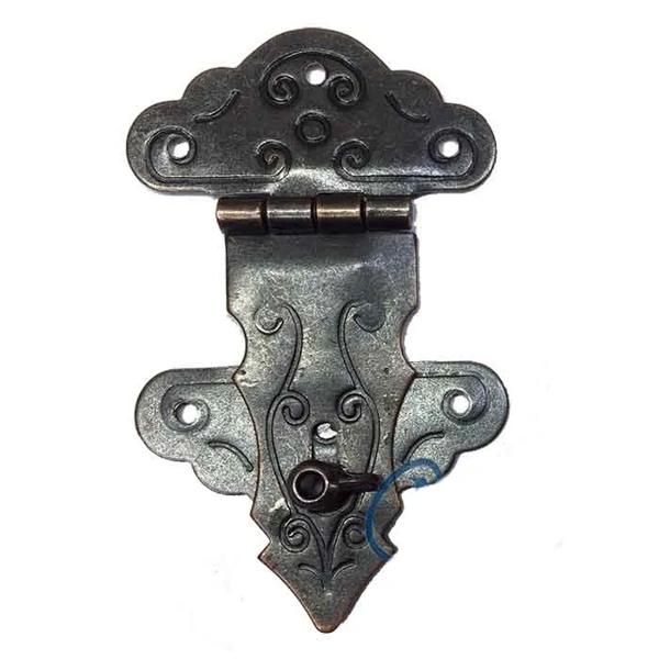 Kuyruklu Kilit, Sandık, Kutu Askısı - 36x60mm, Oksit, 100 Adet - Image 1