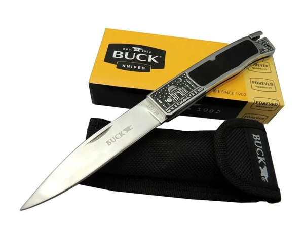 Knives Bk-001brv Kamp Çakı 23 Cm - Metal İşlemeli Sap, Kılıflı - Image 1