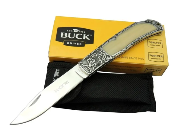 Knives Bk-009wy Kamp Çakı 23 Cm - Sedef Ampamp Metal Saplı, Kılıflı, Kutulu - Image 1