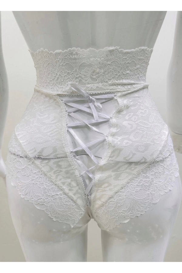 Ekru Dantelli Yüksek Bel Külot Venüs-k1012 - Image 1