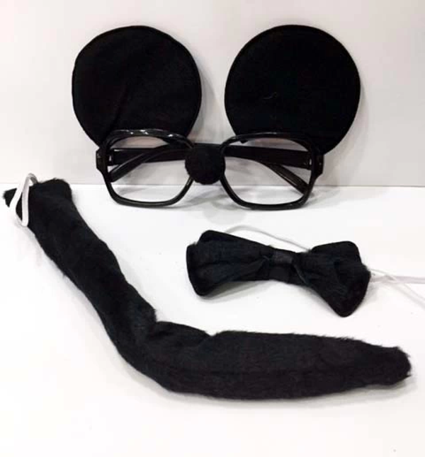 Mickey Mouse Gözlüğü Papyonu Kuyruğu Seti - Image 1