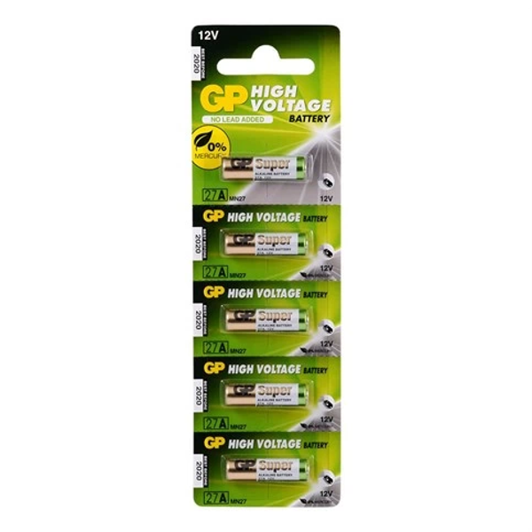 Gp 27a Mn27 12v Alkalin Pil Kepenk Anahtar Pili Beşli Paket - Image 1