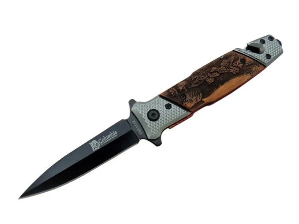 Fst 1112 Kurtarma Kamp Çakı 21 Cm - Yarı Otomatik, İp Kesmeli, Cam Perçinli - Image 1