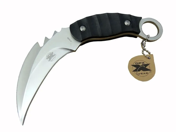 Gear Kargo X 0485 Tırtıklı Karambit Outdoor Bıçak 20 Cm - Kılıflı - Image 1