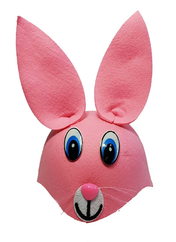 Pembe Renk Kulaklı Tavşan Şapkası Hayvan Şapkası - Image 1