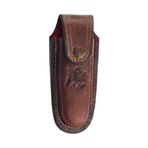 Kurt Figürlü Hakiki Deri Çakı Kılıfı No:1, 11 X 4 Cm - Kemerlikli - Image 1