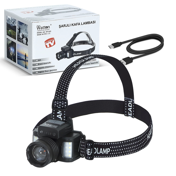 Sensörlü Cree Tg Led  Şarjlı Kafa Lambası  Wt-625 - Image 1