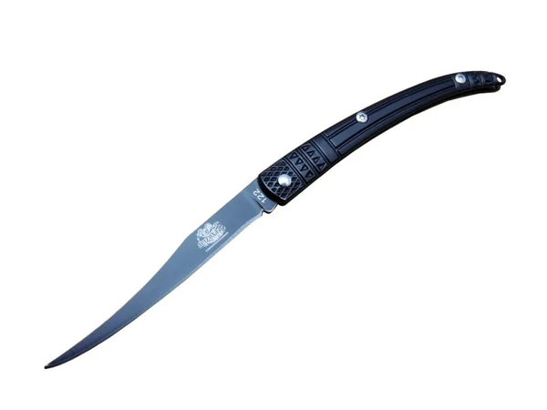 Y 122 Siyah Kılçık Outdoor Çakı 16cm - Manuel, İşlemeli Sap - Image 1