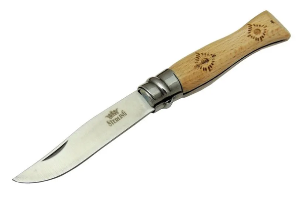 T0221 Bahçe Çakı 16 Cm - Ahşap Sap, Bilezikli, Kılıflı - Image 1