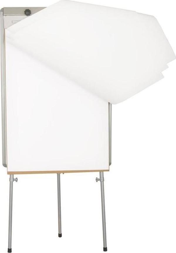 İnter 70X100Cm Alüminyum Çerçeve Laminant Yüzeyli Teles. Ayaklı Flip Chartlı Beyaz Yazı Tahtası - Image 1