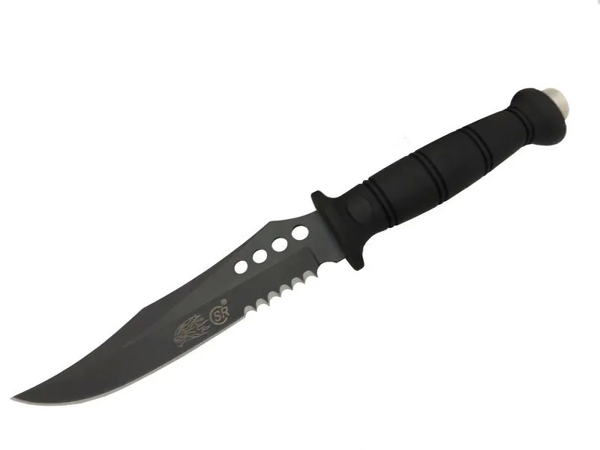 Sr S008b Lejyoner Tırtıklı Outdoor Bıçağı 29 Cm - Kauçuk Sap, Perçinli - Image 1