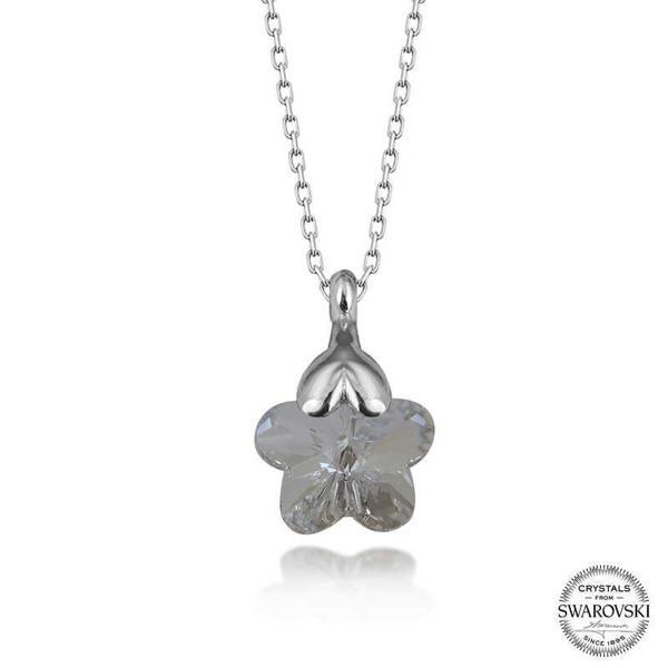 Swarovski Crystal Taşlı Papatya Gümüş Kadın Kolye SL5259 - Image 1