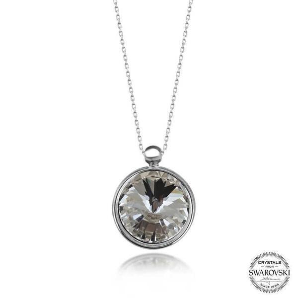Swarovski Crystal Taşlı Çerçeveli Gümüş Kadın Kolye  SL5490 - Image 1