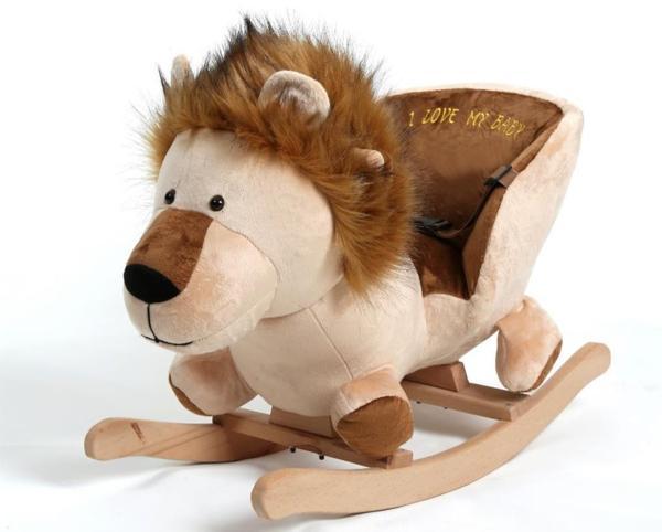 TommyBaby Egitici Peluş Sallanan Aslan Ahsap Sallanan ASLAN - Image 1