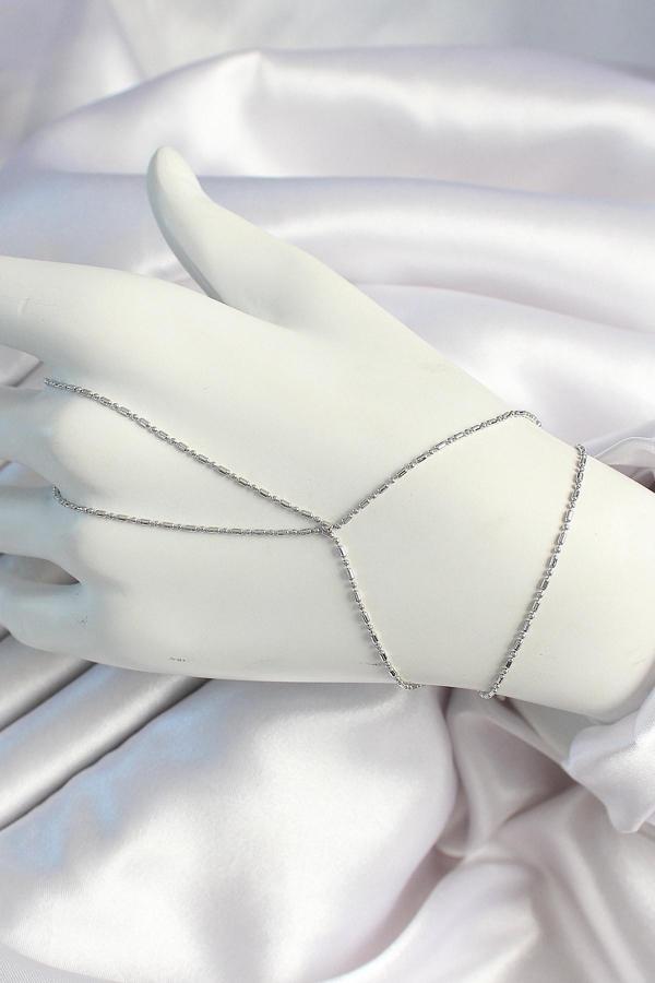 Pirinç Gümüş Renk Zincirli Şahmeran SL12029 - Image 1