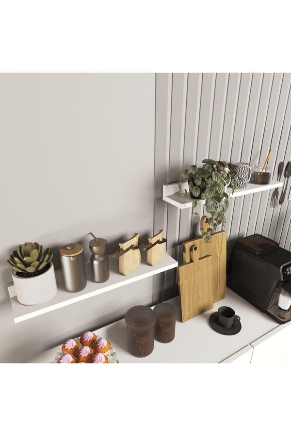 Cool Home Bono Dekoratif 2 ' li Duvar Rafı , Beyaz - Image 1