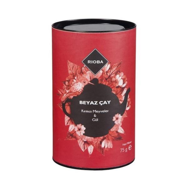 Rioba Beyaz Çay Kırmızı Meyveler & Gül Karışımı Bitki Çayı 75 G - Image 1