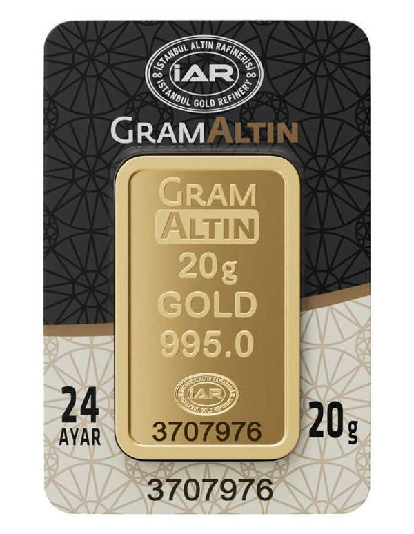 20 gr 24 Ayar İAR Gram Külçe Altın - Image 1
