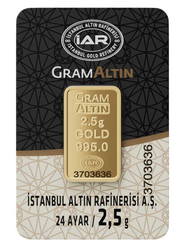 2.50 gr 24 Ayar İAR Külçe Altın - Image 1
