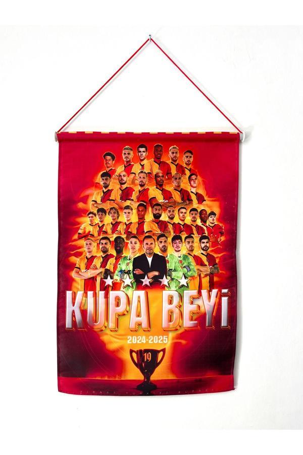 Bizon Reklam Galatasaray Saten Kumaş Poster (50X70 Cm) - Kupa Beyi Temalı - Image 1
