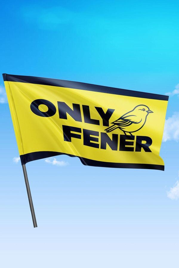 Bizon Reklam Fenerbahçe Sopalı Taraftar Bayrak (Only Fener) 70X100 Cm - Image 1