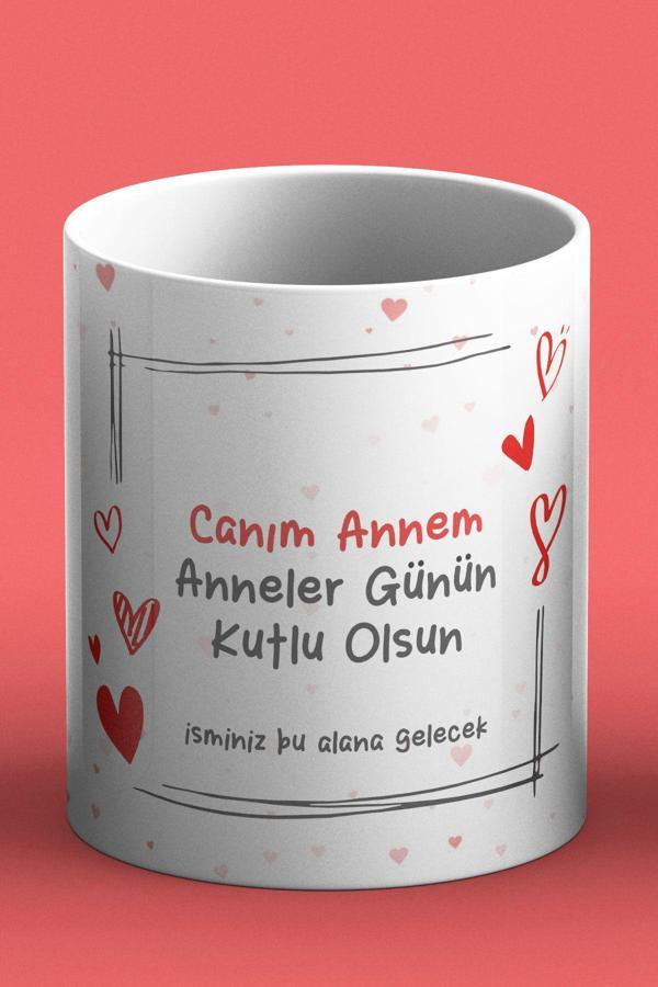 Bizon Reklam Anneler Günü Kişiye Özel İsim Baskılı Kupa Bardak - Image 1