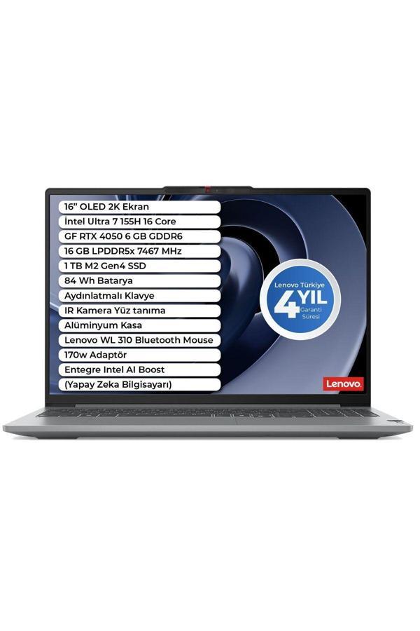 Lenovo Ideapad Pro 5 Ultra 7 155H 16Gb 1Tb 16" 2K Oled Gf Rtx4050 6Gb Freedos Bt Mouse 83D4008Dtr - Image 1