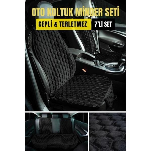 PREMİUM BABYFACE KUMAŞ OTO MİNDER SETİ SİYAH( 7 PARÇA) - Image 1