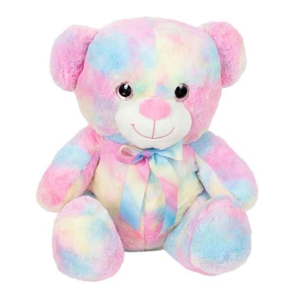4771 Gökkuşağı Renkli Peluş Ayı 45 cm -Sunman - Image 1