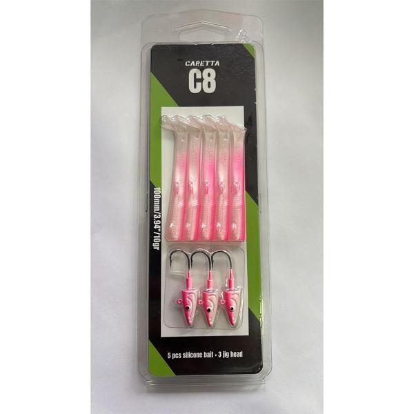 Caretta C8 10cm 10gr 5+3 Silikon Yem Candy Pink - Image 1