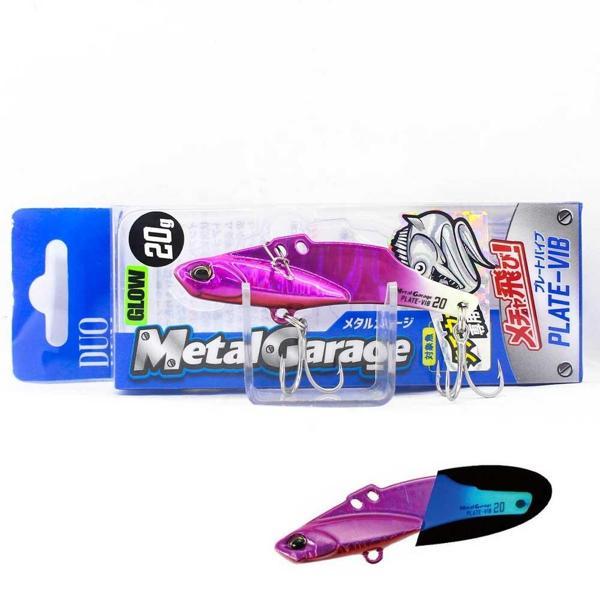 Duo Metal Garage Plate Vib Tachiuo Limited 6.5cm 20gr Vibrasyon Yem #PPA0595 UV Purple Glow Tai - Image 1