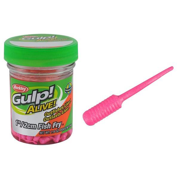 Berkley Gulp Alive Fish Fry 2cm LRF Silikonu Pink - Image 1