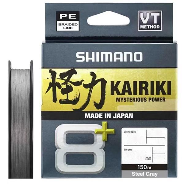 Shimano 24 Kairiki 8+ Plus 150m Steel Gray Örgü Misina 0,13 mm - 8,3 kg - Image 1