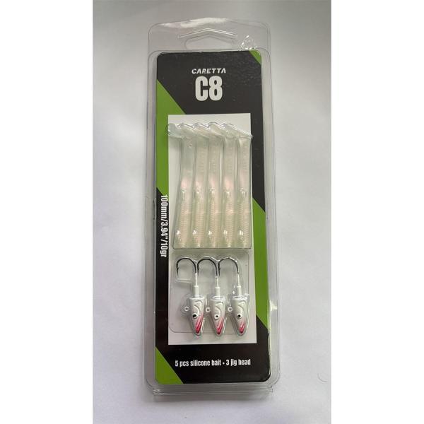 Caretta C8 10cm 10gr 5+3 Silikon Yem Blue Spirit - Image 1