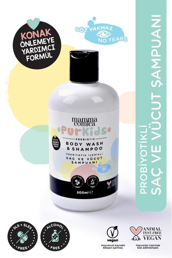 Purkids Prebiotikli Vegan Çocuk Saç ve Vücut Şampuanı-500ml - Image 1