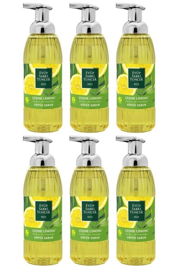 Eyüp Sabri Tuncer Zeytinyağlı Çeşme Limon Köpük Sabun 500ml X 6 Adet - Image 1