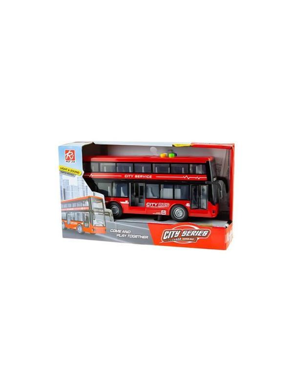 Ceren Ctoys Çift Katlı Sesli Işıklı Sürtmeli Otobüs RJ5504 KIRMIZI - Image 1