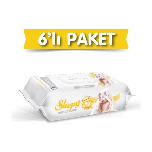Sleepy Sensitive Islak Havlu 6'lı Paket 540 Yaprak - Image 1